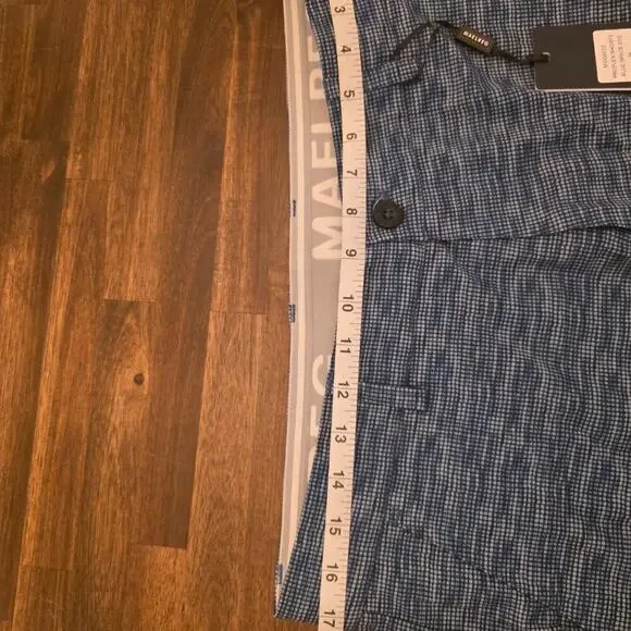 Maelreg Men's Golf Shorts Size 34 Blue Space Dye Heather ProFlex Stretch NWT - Picture 3 of 6
